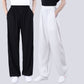 Summer Unisex Elastic Waist Tai Chi Qigong Practice Breathable Cotton Linen Pants With Pockets