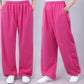 Summer Unisex Elastic Waist Tai Chi Qigong Practice Breathable Cotton Linen Pants With Pockets
