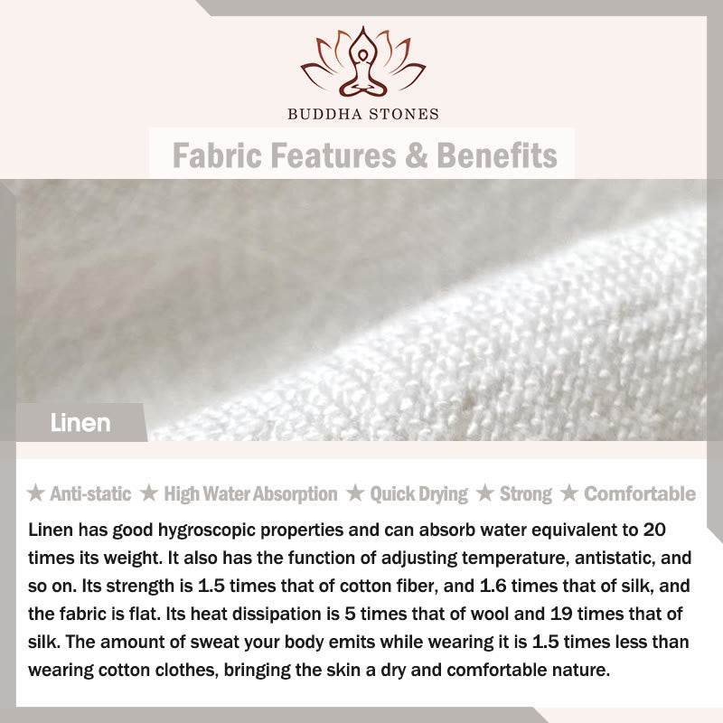 Summer Unisex Elastic Waist Tai Chi Qigong Practice Breathable Cotton Linen Pants With Pockets