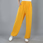 Summer Unisex Elastic Waist Tai Chi Kung Fu Qigong Practice Cotton Breathable Pants With Pockets
