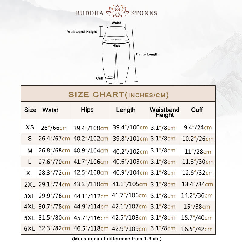 Pure Cotton White Auspicious Clouds Birds Tree Pattern Women's Elastic Waist Harem Pants