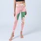 Pink Lotus Flower Leaf Print Gym Fitness Leggings Women's Yoga Pants