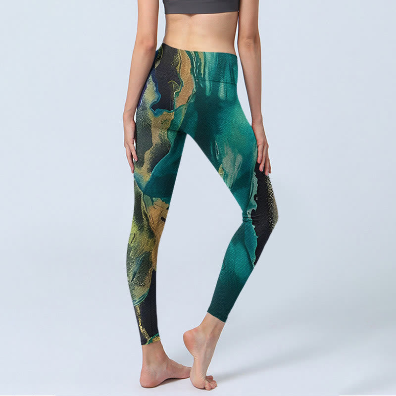 DarkCyan Natural Landscapes Exercise Leggings Women's Yoga Pants