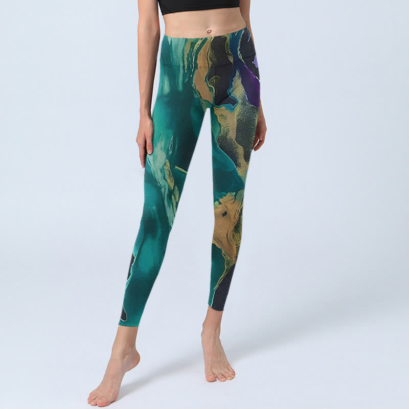 DarkCyan Natural Landscapes Exercise Leggings Women's Yoga Pants