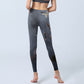 Auspicious White Crane Pine Tree Print Gym Leggings Women's Yoga Pants