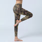 Olive Florals Print Sports Fitness Leggings Women's Yoga Pants
