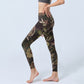 Olive Florals Print Sports Fitness Leggings Women's Yoga Pants