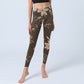 Purple White Flowers Leaves Blossom Print Gym Fitness Leggings Women's Yoga Pants