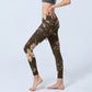 Purple White Flowers Leaves Blossom Print Gym Fitness Leggings Women's Yoga Pants