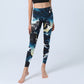 Blue Butterfly Water Waves Moon Print Gym Leggings Women's Yoga Pants
