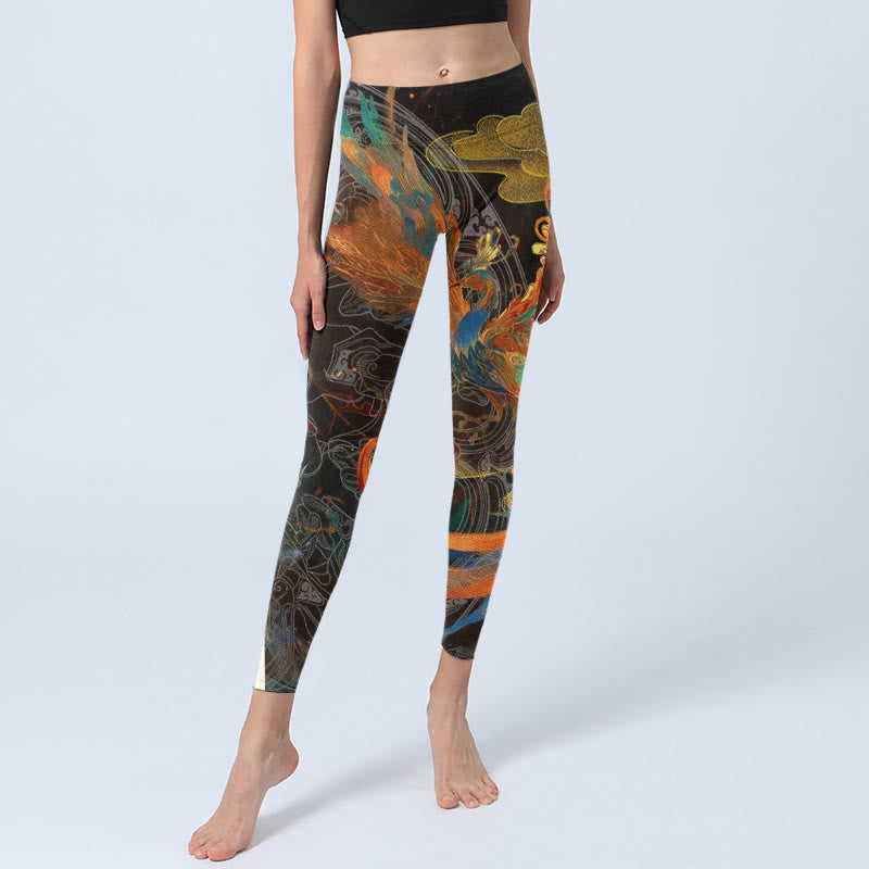 Vibrant Phoenix Gym Leggings Women's Yoga Pants