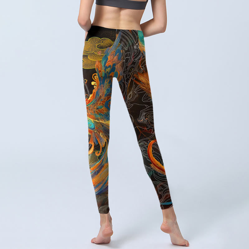Vibrant Phoenix Gym Leggings Women's Yoga Pants