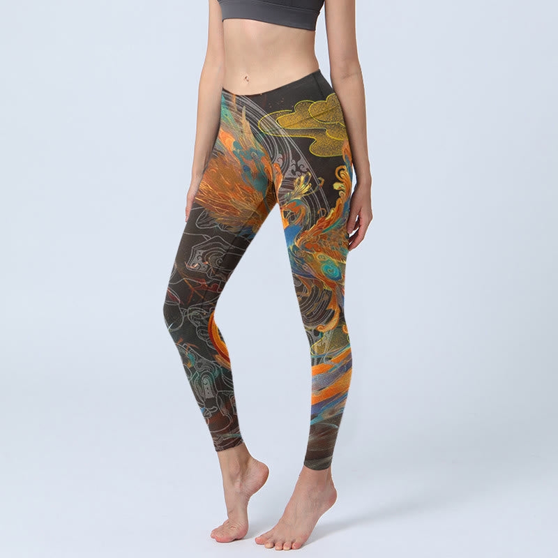 Vibrant Phoenix Gym Leggings Women's Yoga Pants
