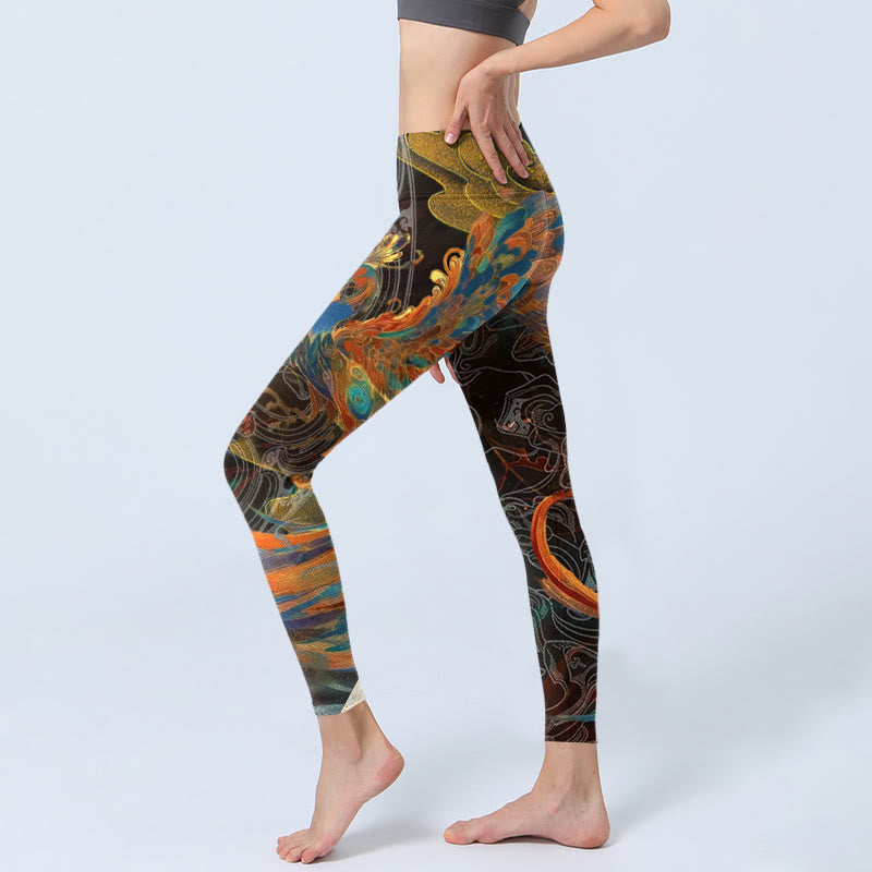Vibrant Phoenix Gym Leggings Women's Yoga Pants