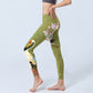 Hibiscus Birds Bamboo Print Gym Leggings Women's Yoga Pants