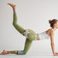 Hibiscus Birds Bamboo Print Gym Leggings Women's Yoga Pants