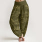 Cotton Mountain Moon Auspicious Clouds Pattern Women's Elastic Waist Harem Pants