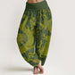 Cotton Dragon Auspicious Clouds Women's Elastic Waist Harem Pants
