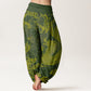 Cotton Dragon Auspicious Clouds Women's Elastic Waist Harem Pants