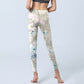 Cherry Blossom Butterflies Print Gym Leggings Women's Yoga Pants