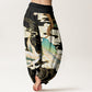 Cotton Flying Cranes Auspicious Clouds Tree women's Elastic Waist Harem Pants