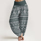 Cotton Casual Elephant Geometric Figure Women's Elastic Waist Harem Pants