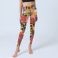 Sunflowers Pink Purple Flowers Print Sports Fitness Leggings Women's Yoga Pants