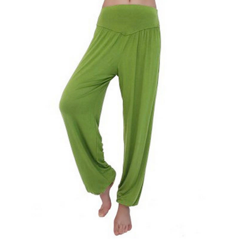 Solid Color Modal Yoga Dance Long Harem Pants