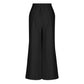 Retro Casual High Waist Cotton Women's Wide Leg Pants With Pockets