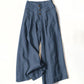 Retro Casual High Waist Cotton Women's Wide Leg Pants With Pockets