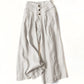 Retro Casual High Waist Cotton Women's Wide Leg Pants With Pockets