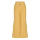 Retro Casual High Waist Cotton Women's Wide Leg Pants With Pockets