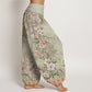 Cotton Ethnic Floral Ethnic Totem Pattern Women's Elastic Waist Harem Pants