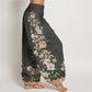 Cotton Ethnic Floral Ethnic Totem Pattern Women's Elastic Waist Harem Pants