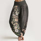 Cotton Ethnic Floral Ethnic Totem Pattern Women's Elastic Waist Harem Pants