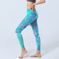 Splash Ink Print Exercise Leggings Women's Yoga Pants