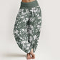 Cotton Leaves Design Women's Elastic Waist Harem Pants