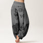 Cotton Butterfly Flowers Pattern Women's Elastic Waist Harem Pants