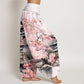 Cotton Pavilion Cherry Blossom Pattern Women's Elastic Waist Harem Pants