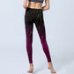 Abstract Gradient Thin And Long Gold Line Pattern Print Gym Leggings Women's Yoga Pants