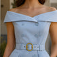 Elegant Off-Shoulder  Belted Blazer Top