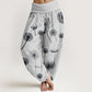 Cotton Casual Dandelion Pattern Women's Elastic Waist Harem Pants