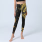 Golden Dragon Pattern Print Gym Leggings Women's Yoga Pants