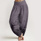 Pure Cotton Wild Grass Pattern Women's Elastic Waist Harem Pants
