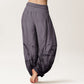 Pure Cotton Wild Grass Pattern Women's Elastic Waist Harem Pants