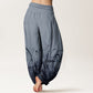 Pure Cotton Wild Grass Pattern Women's Elastic Waist Harem Pants