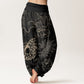 Pure Cotton Snake Lotus Women's Elastic Waist Harem Pants