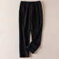 Casual Colorblock Drawstring Women's Cotton Wide Leg Pants With Pockets