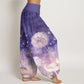 Cotton Casual Dandelion Pattern Women's Elastic Waist Harem Pants