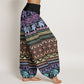 Pure Cotton Casual Elephant Geometric Figure Women's Elastic Waist Harem Pants